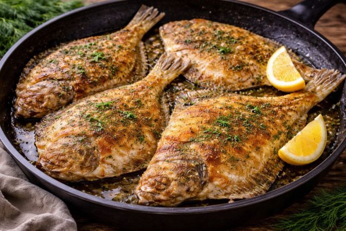 Жареная камбала на сковороде в домашних условиях (Приморский край)