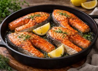 Жареная нерка на сковороде по-камчатски в домашних условиях