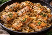 Жареный минтай с луком в домашних условиях (Приморский край)