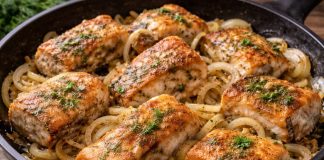 Жареный минтай с луком в домашних условиях (Приморский край)