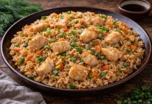 Рис с рыбой и соевым соусом в домашних условиях (Приморский край)