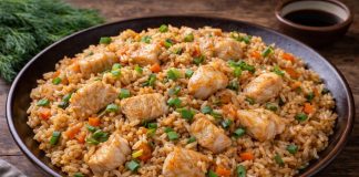 Рис с рыбой и соевым соусом в домашних условиях (Приморский край)