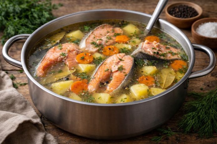 Рыбный суп из горбуши по-камчатски в домашних условиях