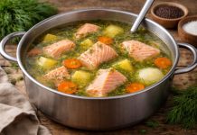 Уха из лосося по-камчатски в домашних условиях