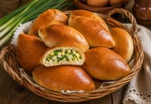 Домашние пирожки с яйцом и зелёным луком в домашних условиях (Рязанская область)