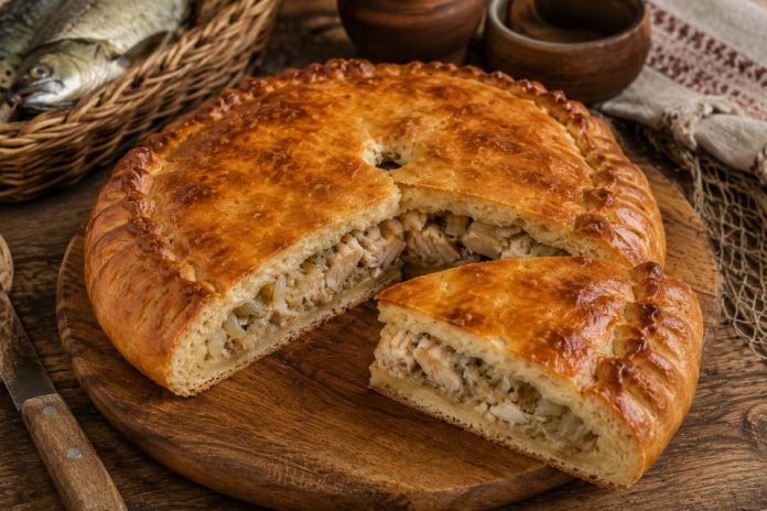 Рыбный пирог из речной рыбы в домашних условиях (Кировская область)