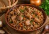 Гречка с тушёной свининой в домашних условиях (Орловская область)