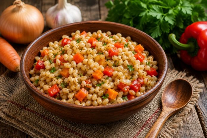 Перловая каша с овощами в домашних условиях (Орловская область)