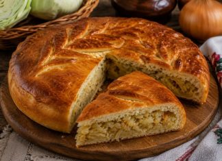 Пирог с капустой в духовке в домашних условиях (Орловская область)