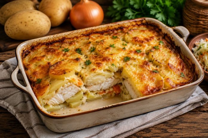 Рыбная запеканка с картофелем в домашних условиях (Орловская область)
