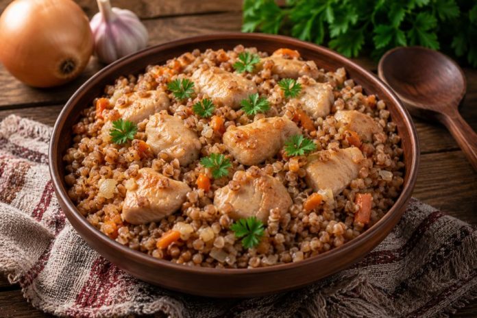 Гречневая каша с курицей в домашних условиях (Брянская область)