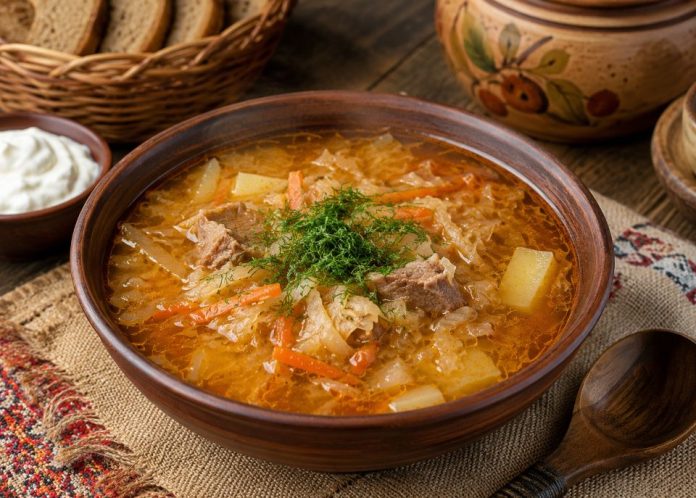 Щи с квашеной капустой в домашних условиях (Владимирская область) Щи с квашеной капустой в домашних условиях (Владимирская область)