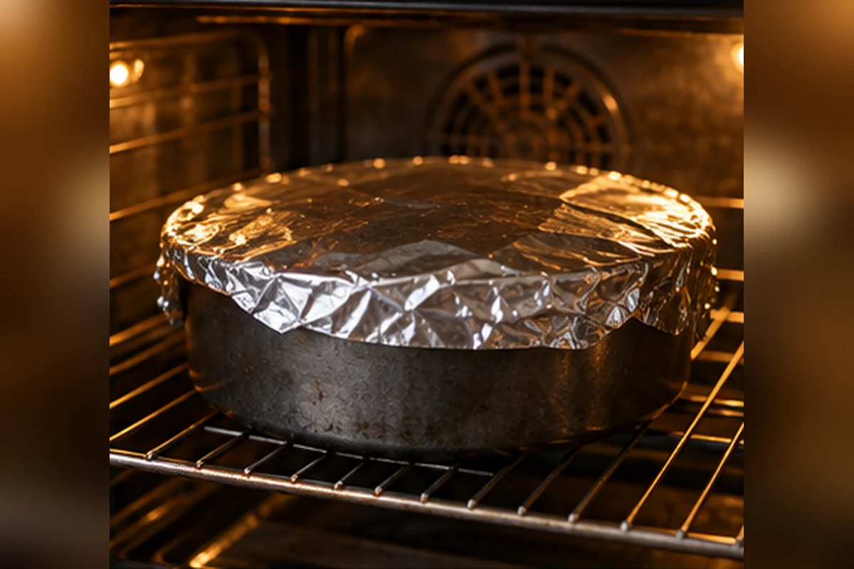 Шаг 6: Запекайте 25 минут при 200 °C, затем уменьшите температуру до 150 °C.