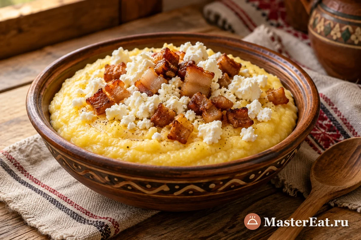 Банош – гуцульский рецепт кукурузной каши со сметаной