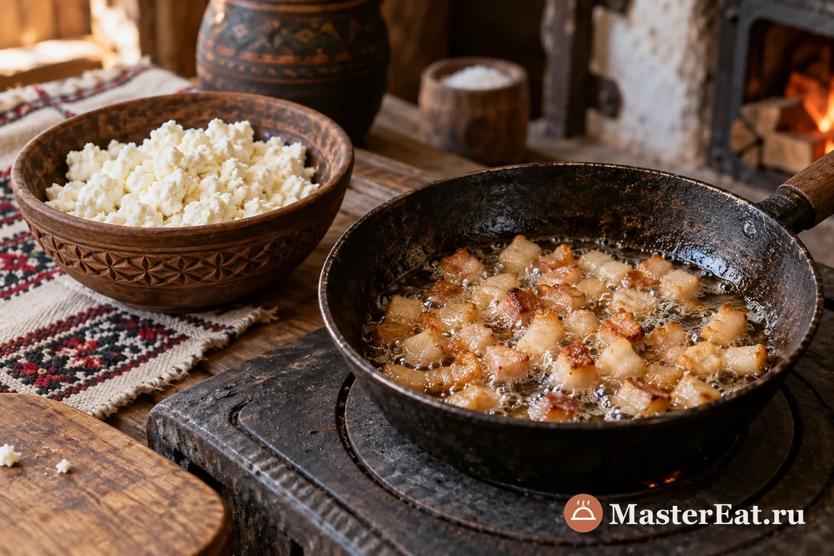 Банош – гуцульский рецепт кукурузной каши со сметаной – шаг 4