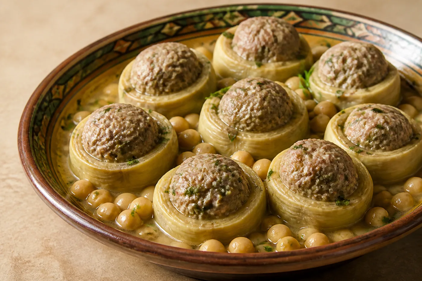 Алжирская долма карнун с артишоками