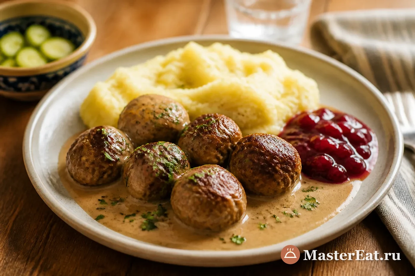 Финские мясные фрикадельки в сливочном соусе