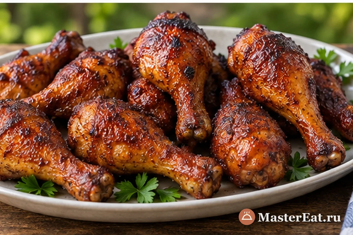 Куриные голени горячего копчения