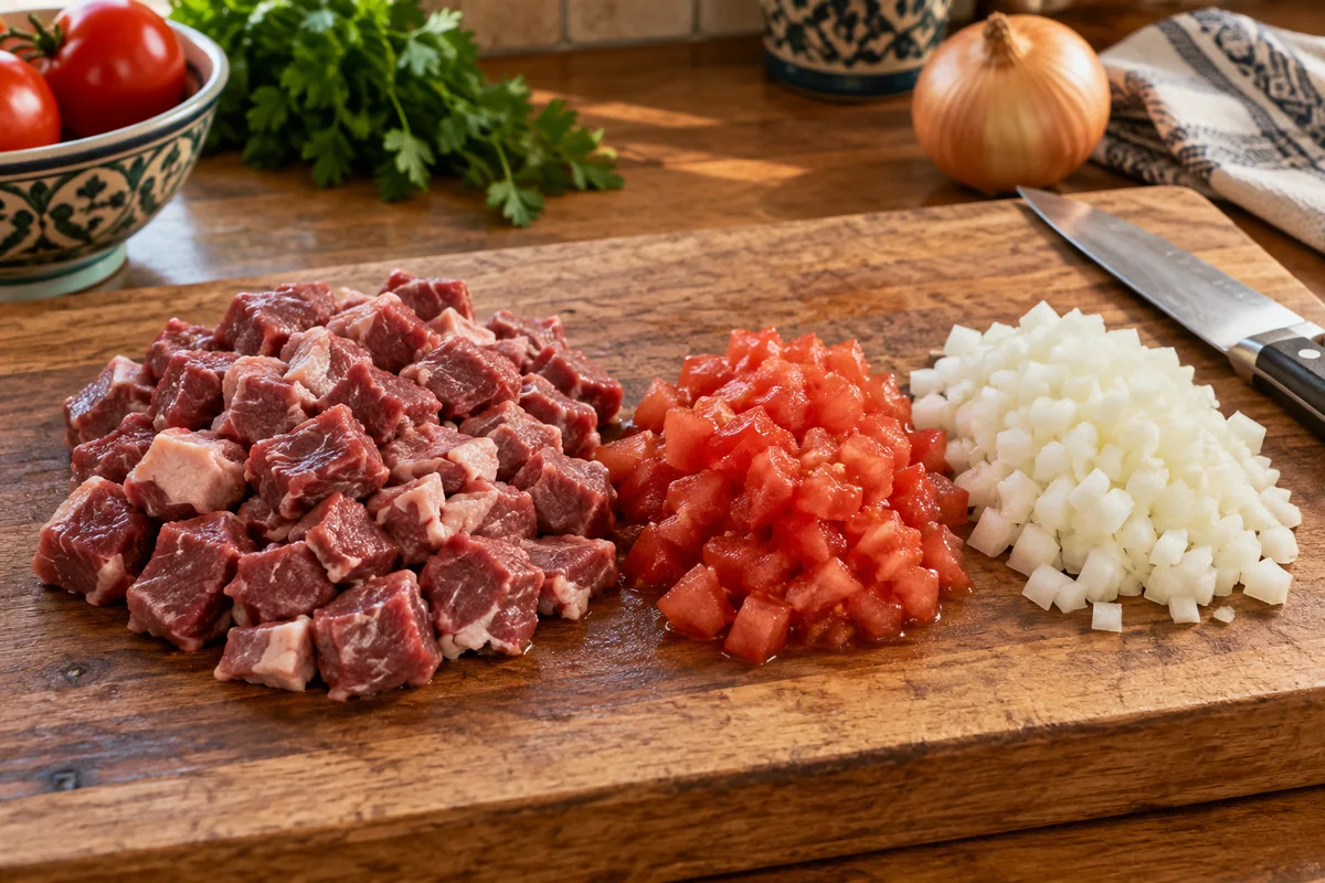 Шаг 3. Туркменский ишлекли с мясом