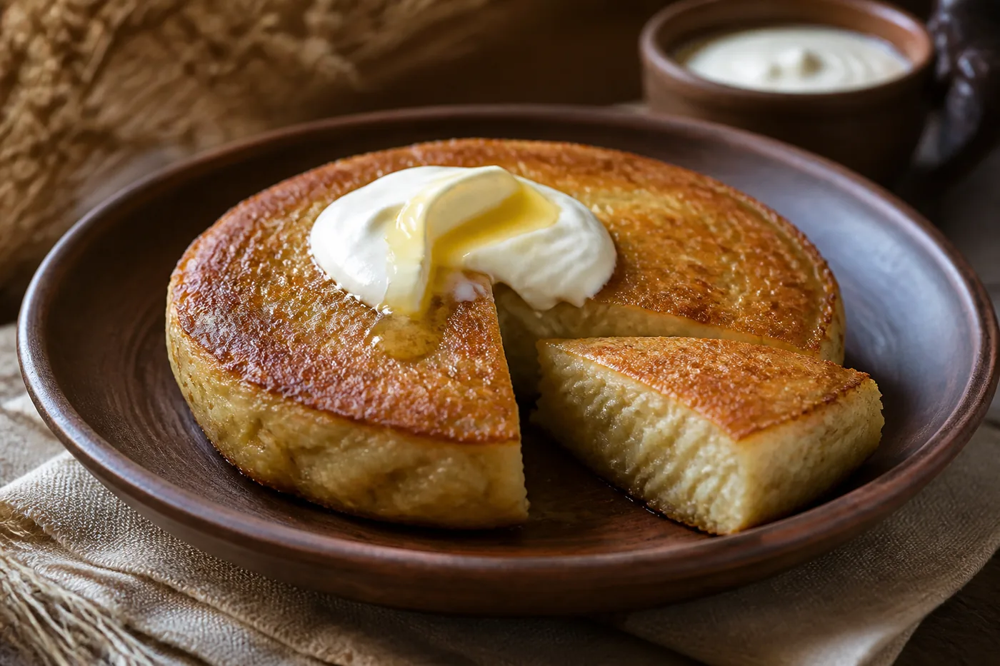 Литовский кастинис со сметаной и маслом