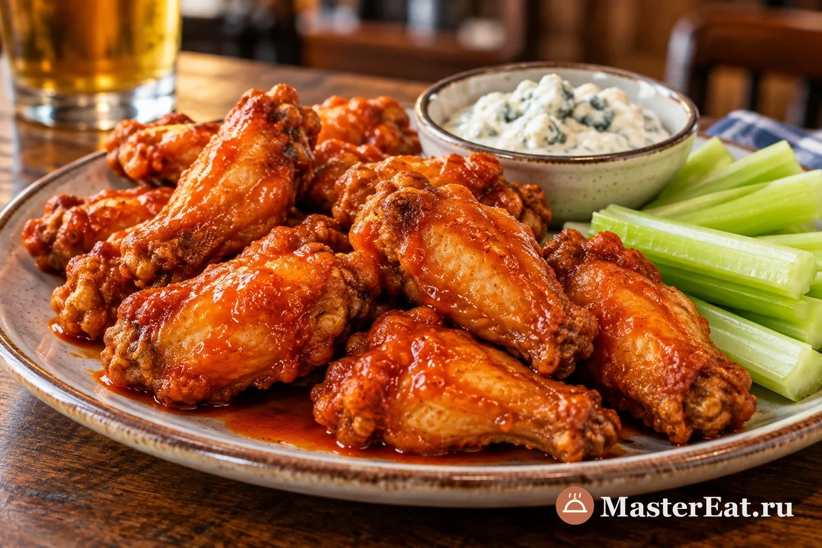 Крылышки баффало (Buffalo wings) с сырным соусом