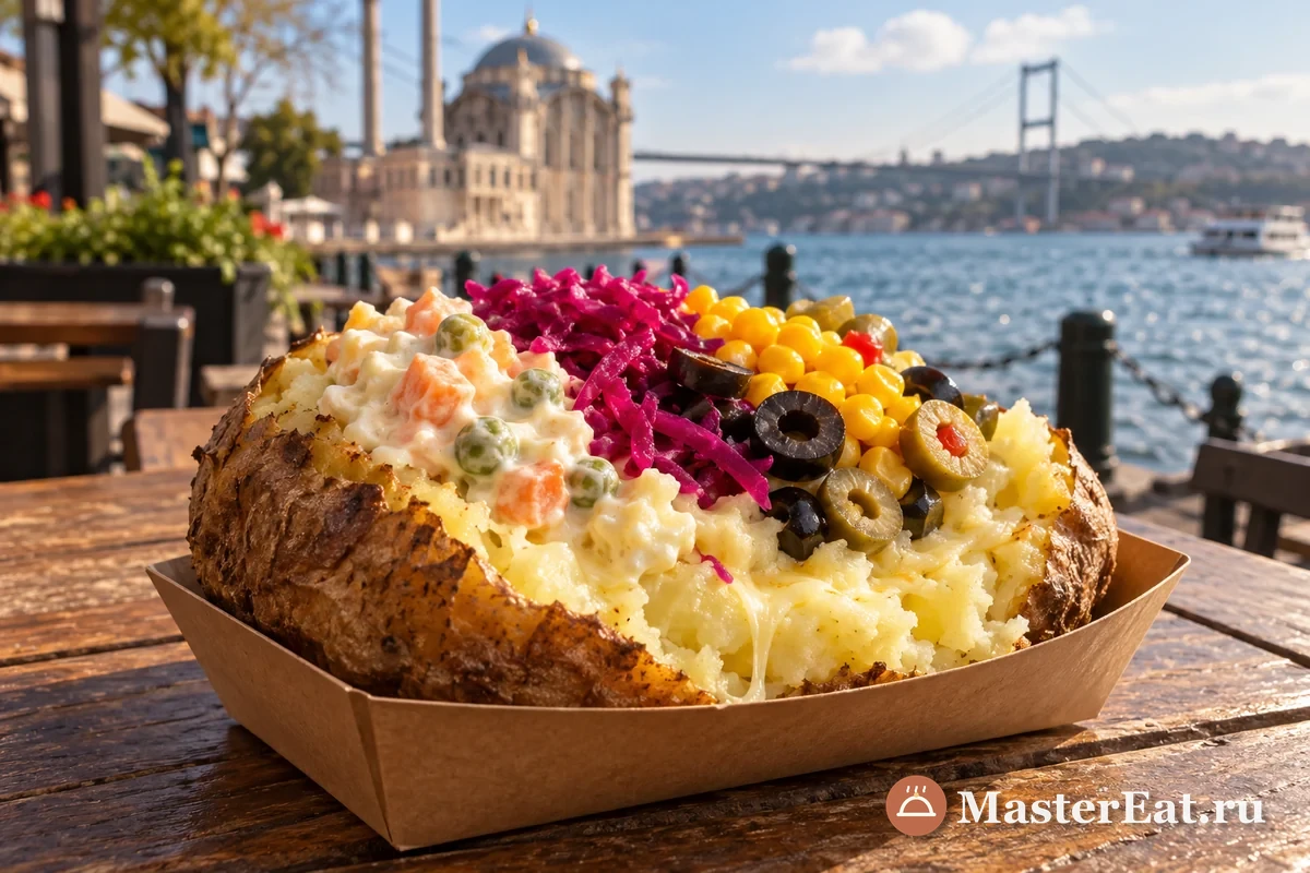 Кумпир – запечённый картофель с сыром и яркими начинками
