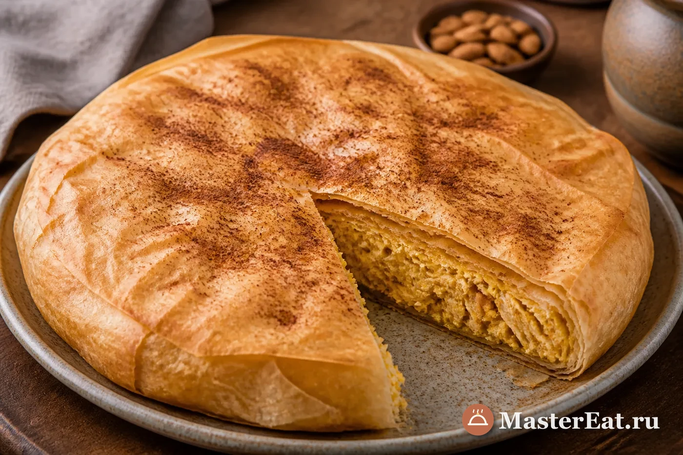 Марокканская пастилла с курицей и миндалём