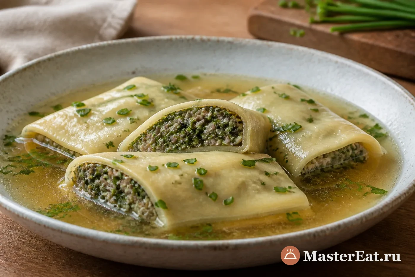 Швабские маульташен с мясом и шпинатом
