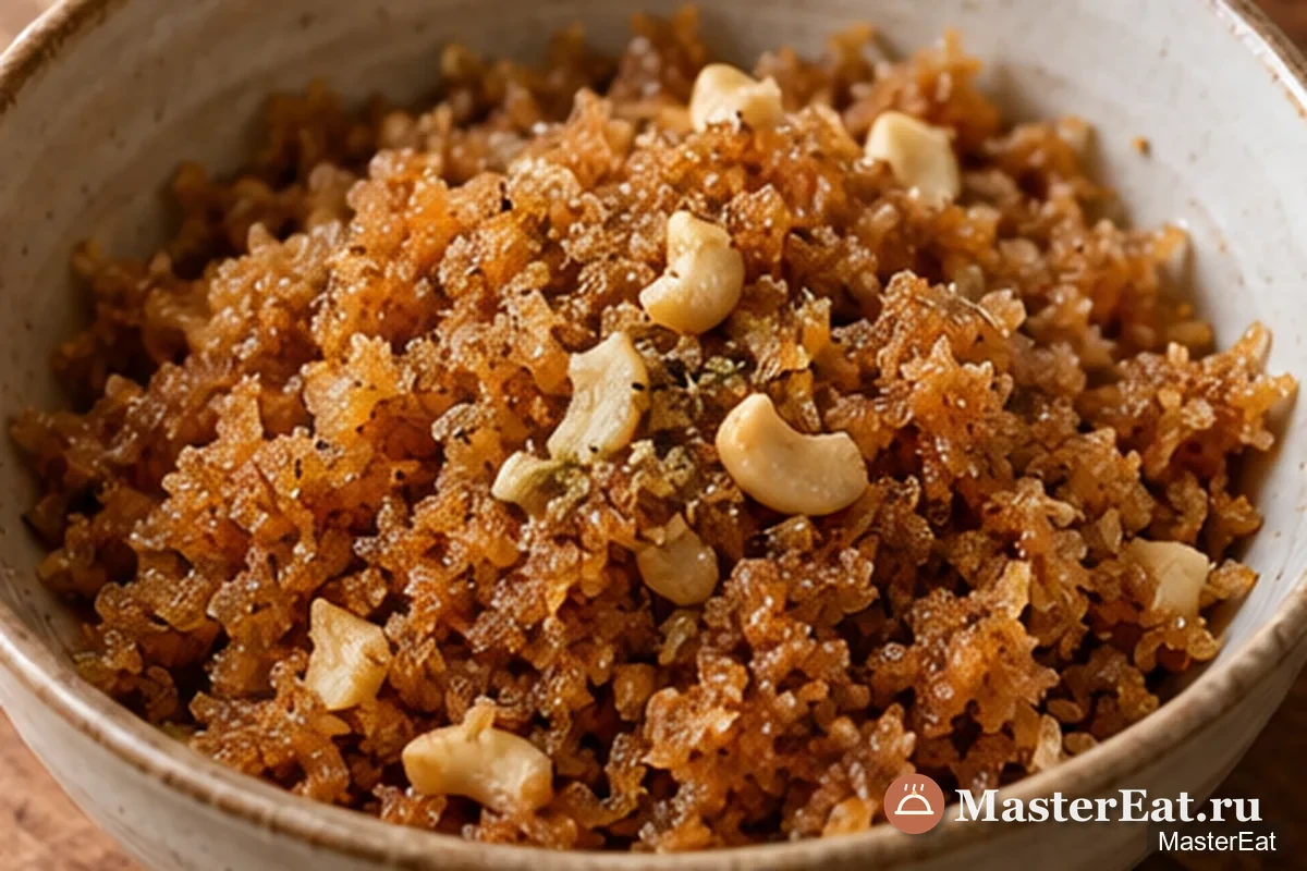 Модак с кокосом и джаггери: Готовая начинка с кардамоном и рубленым кешью