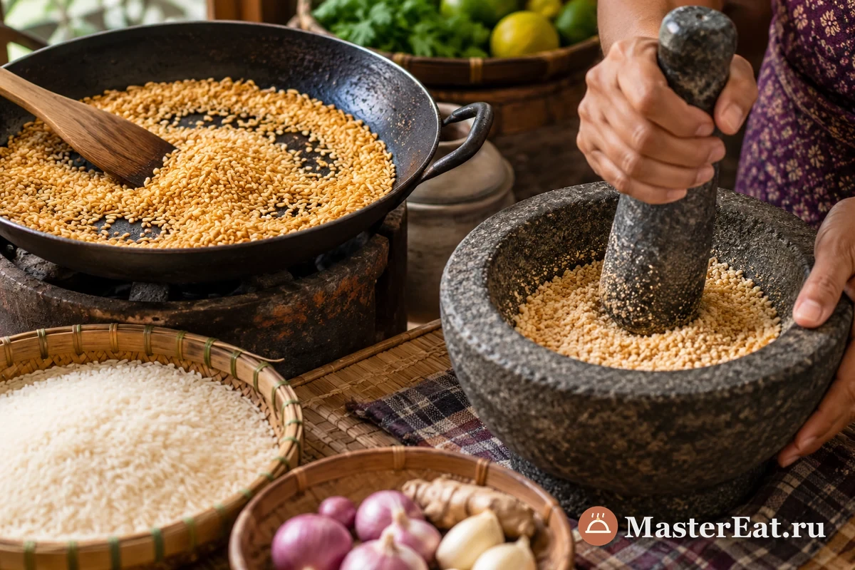 Мохинга – мьянманский суп с рисовой лапшой – этап 3 приготовления