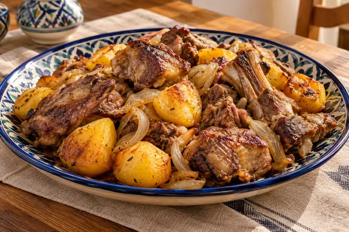 Казан-кабоб (Qozon kabob) – узбекский рецепт с бараниной и картофелем