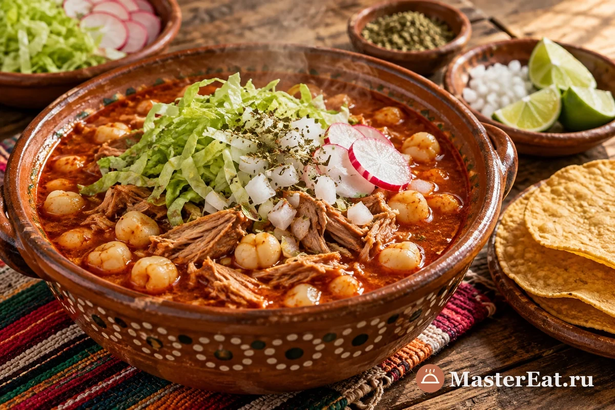 Посоле (Pozole) – красный мексиканский суп со свининой