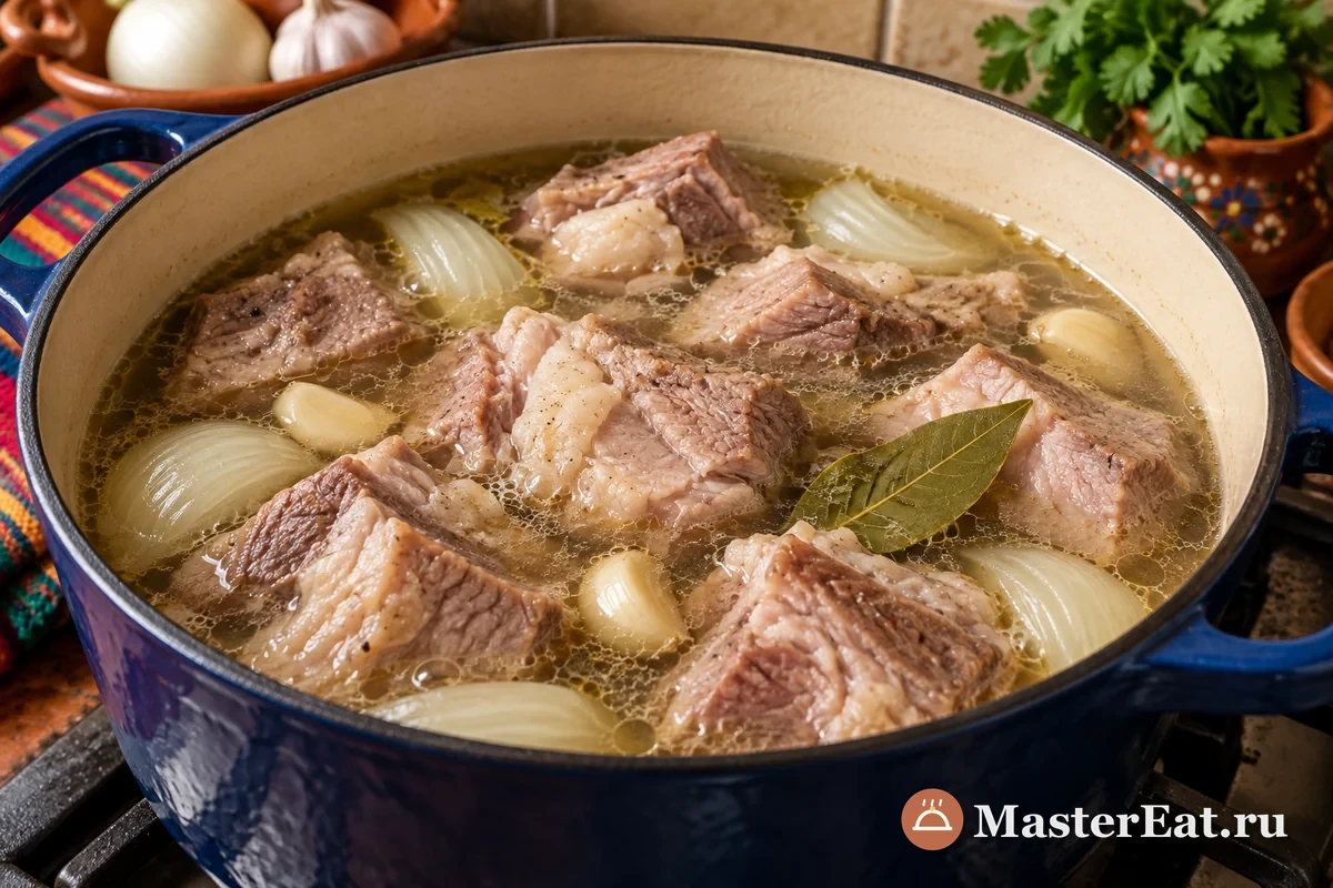 Посоле (Pozole) – красный мексиканский суп со свининой – шаг 1