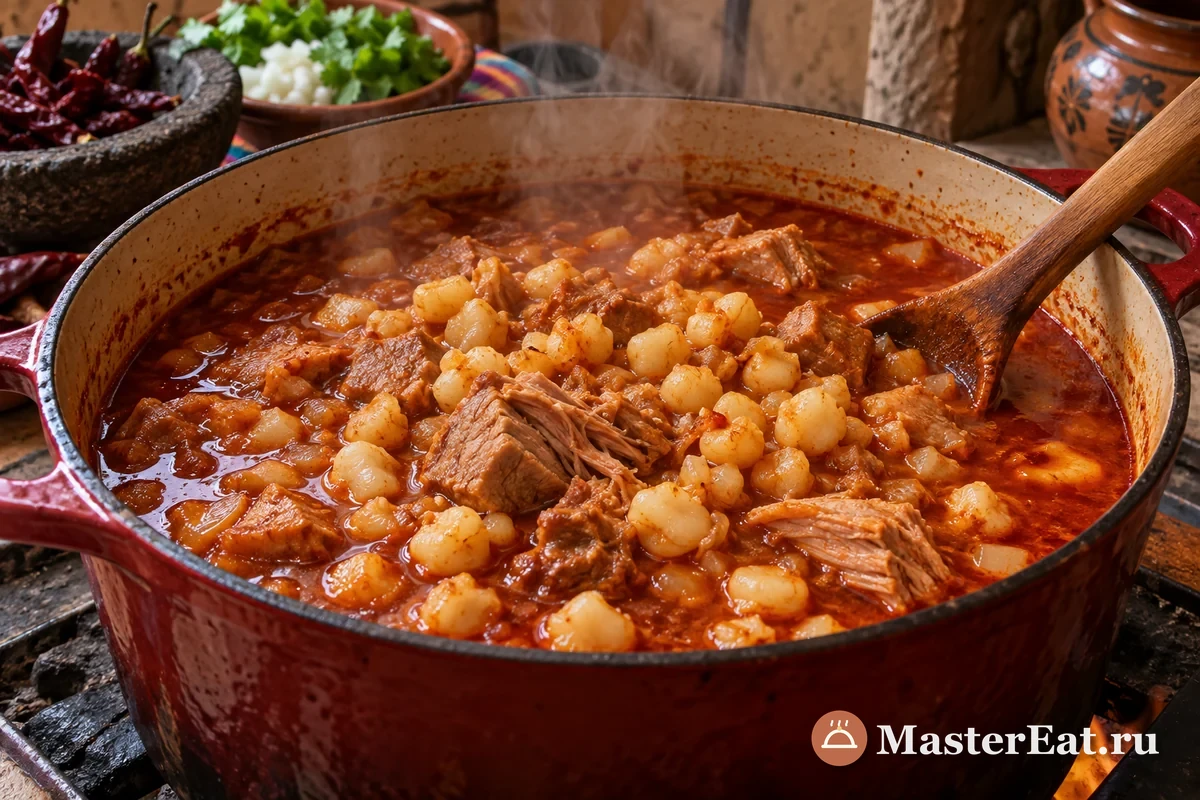 Посоле (Pozole) – красный мексиканский суп со свининой – шаг 4