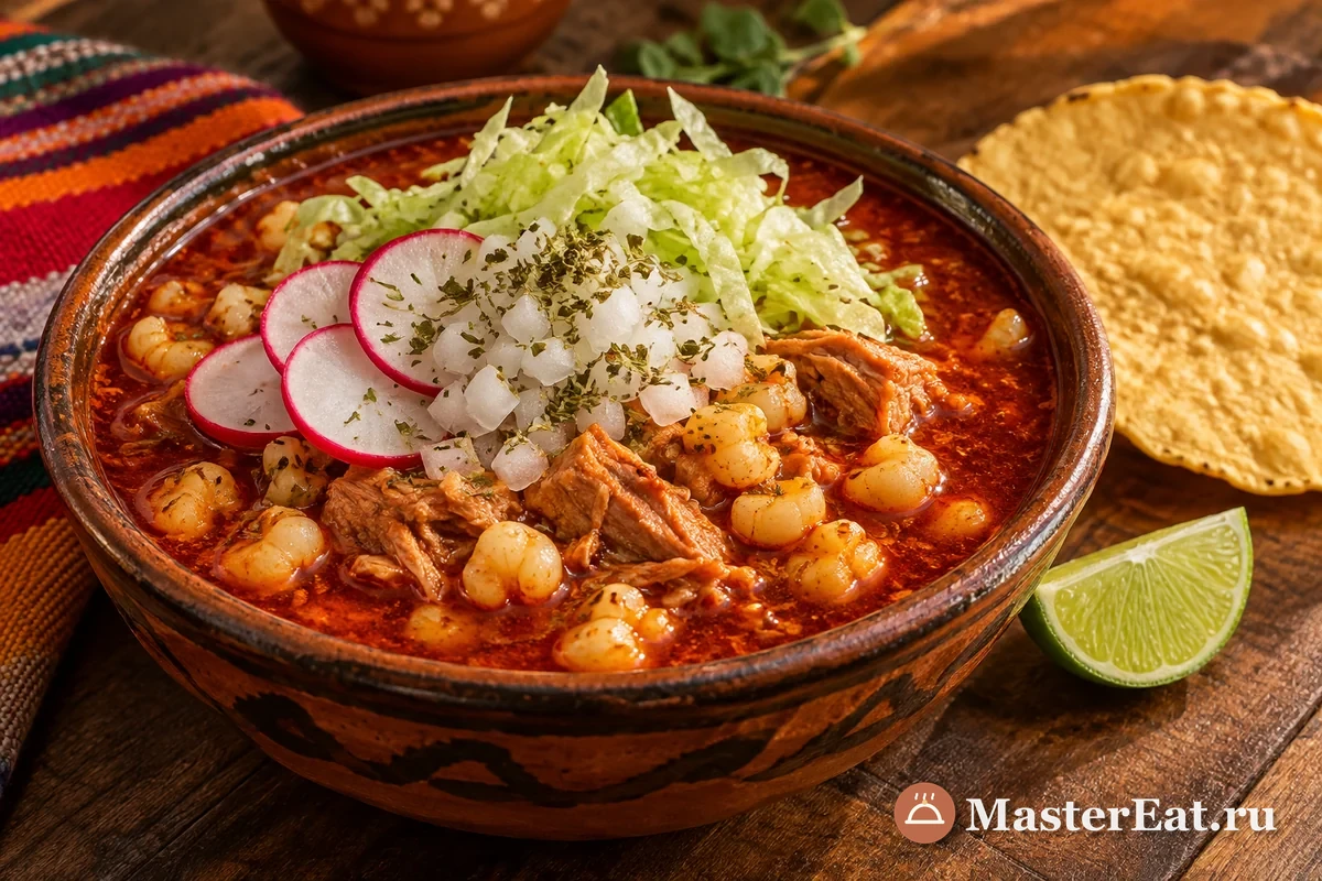 Посоле (Pozole) – красный мексиканский суп со свининой – шаг 5