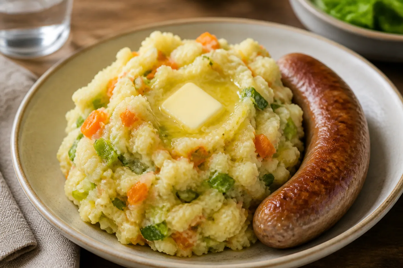 Бельгийский стумп из картофеля и моркови