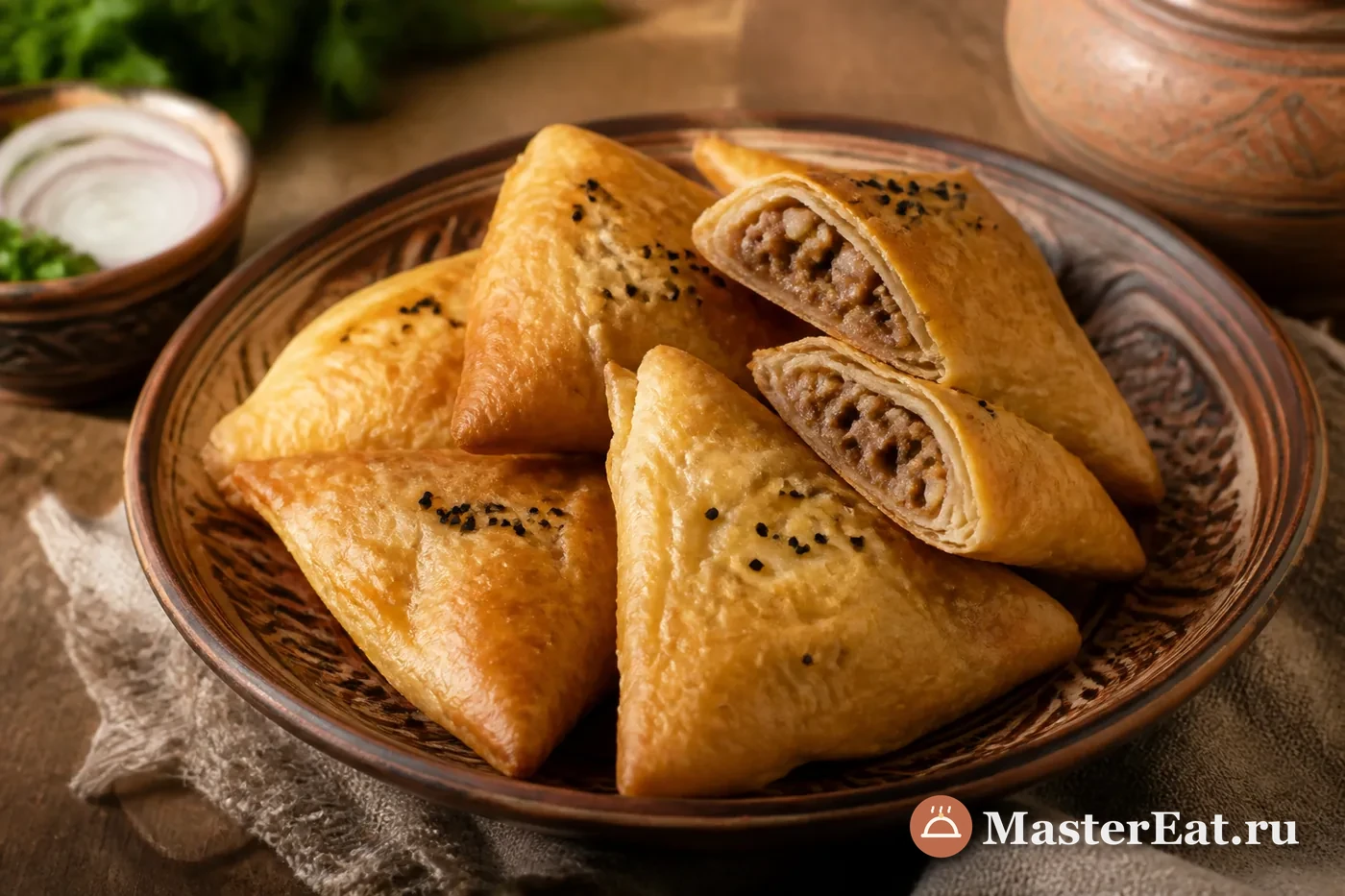 Таджикская самбуса с мясом