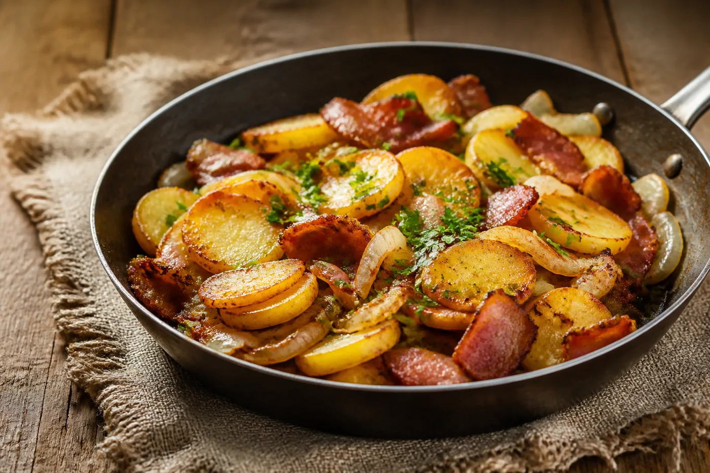Тирольский грёстль с картофелем и беконом