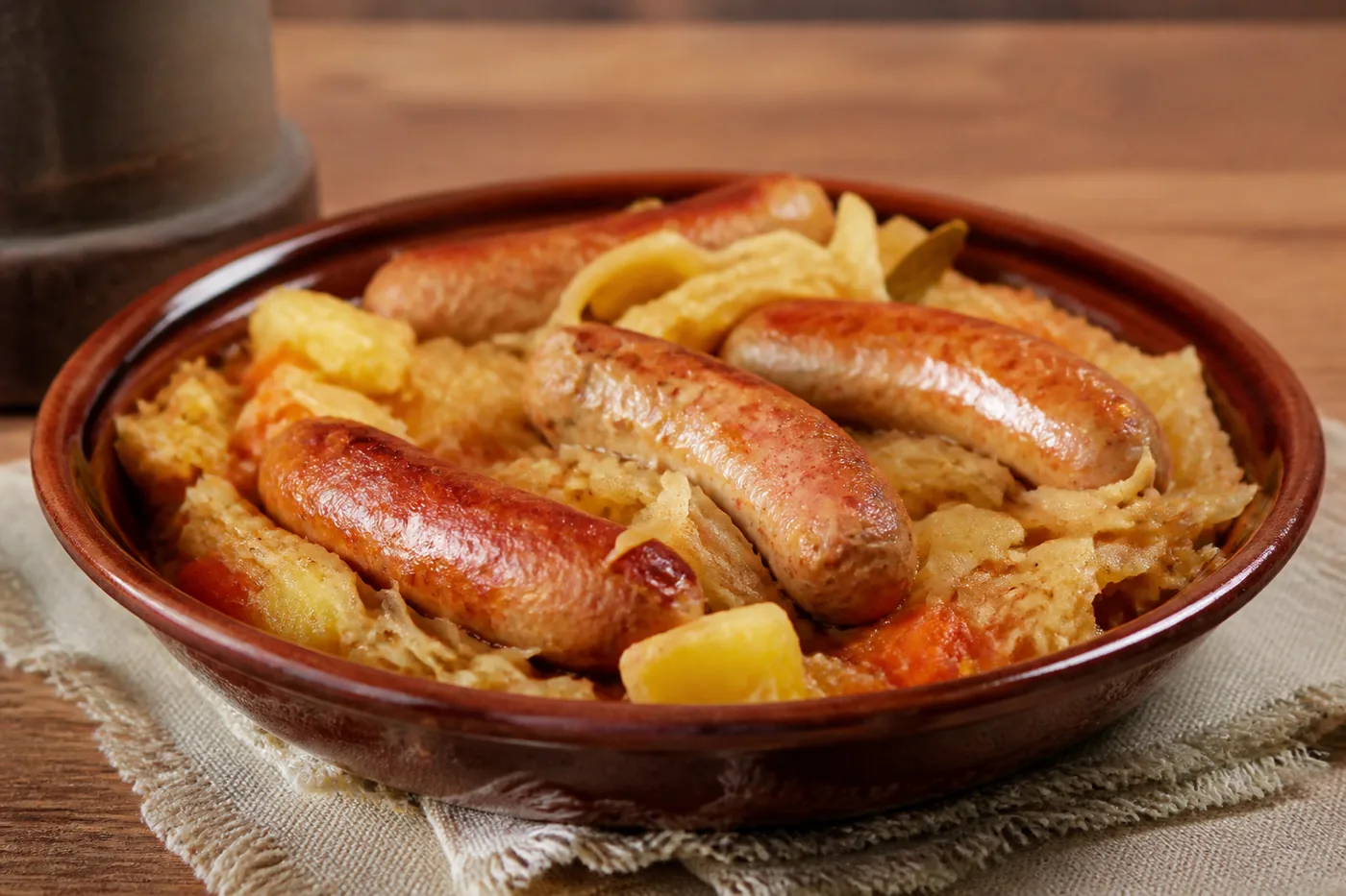 Белорусская верашчака с колбасками
