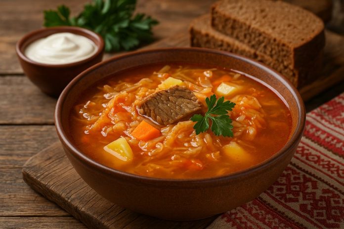 Щи с квашеной капустой в домашних условиях