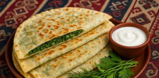Кутаб с зеленью в домашних условиях
