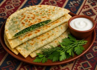 Кутаб с зеленью в домашних условиях
