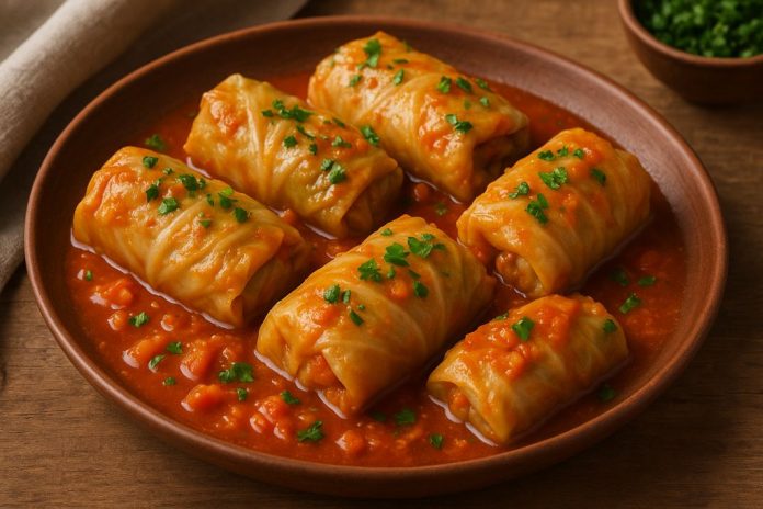 Голубцы с рисом и овощами по-кубански в домашних условиях