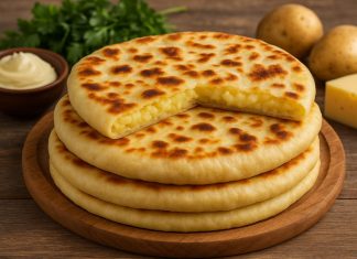 Хычины с сыром и картошкой в домашних условиях (Кабардино-Балкария)