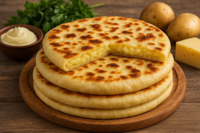 Хычины с сыром и картошкой в домашних условиях (Кабардино-Балкария)