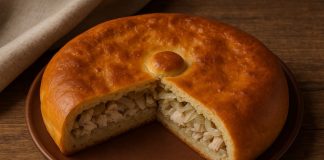 Пирог «Караг» с рыбой и луком в домашних условиях (Марий Эл)