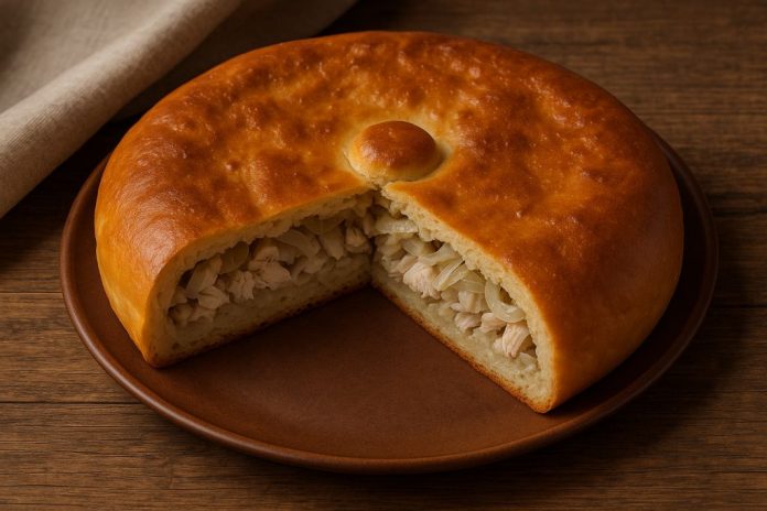 Пирог «Караг» с рыбой и луком в домашних условиях (Марий Эл)