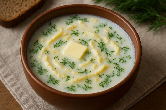 Сыромянка — суп из молока и яиц (Марий Эл)