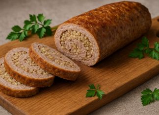 Шартан — рулет из мяса и крупы (Чувашия)