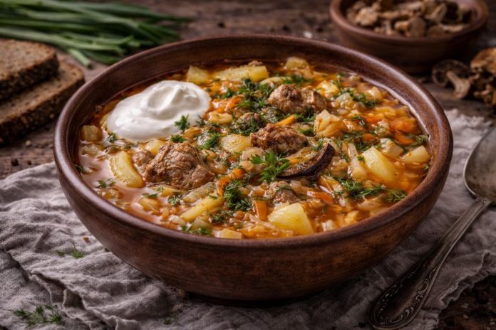 Вологодские щи из свежей капусты с мясом (Вологодская область) Вологодские щи из свежей капусты с мясом (Вологодская область)